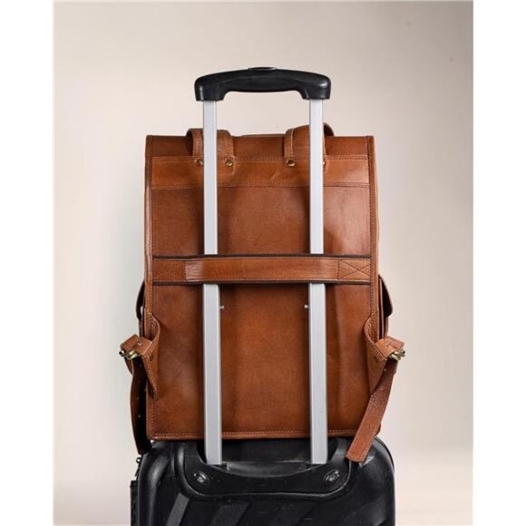 Genuine Leather Backpack for Men, 15 Inch Laptop Bag, Leather Travel Backpack main image 7